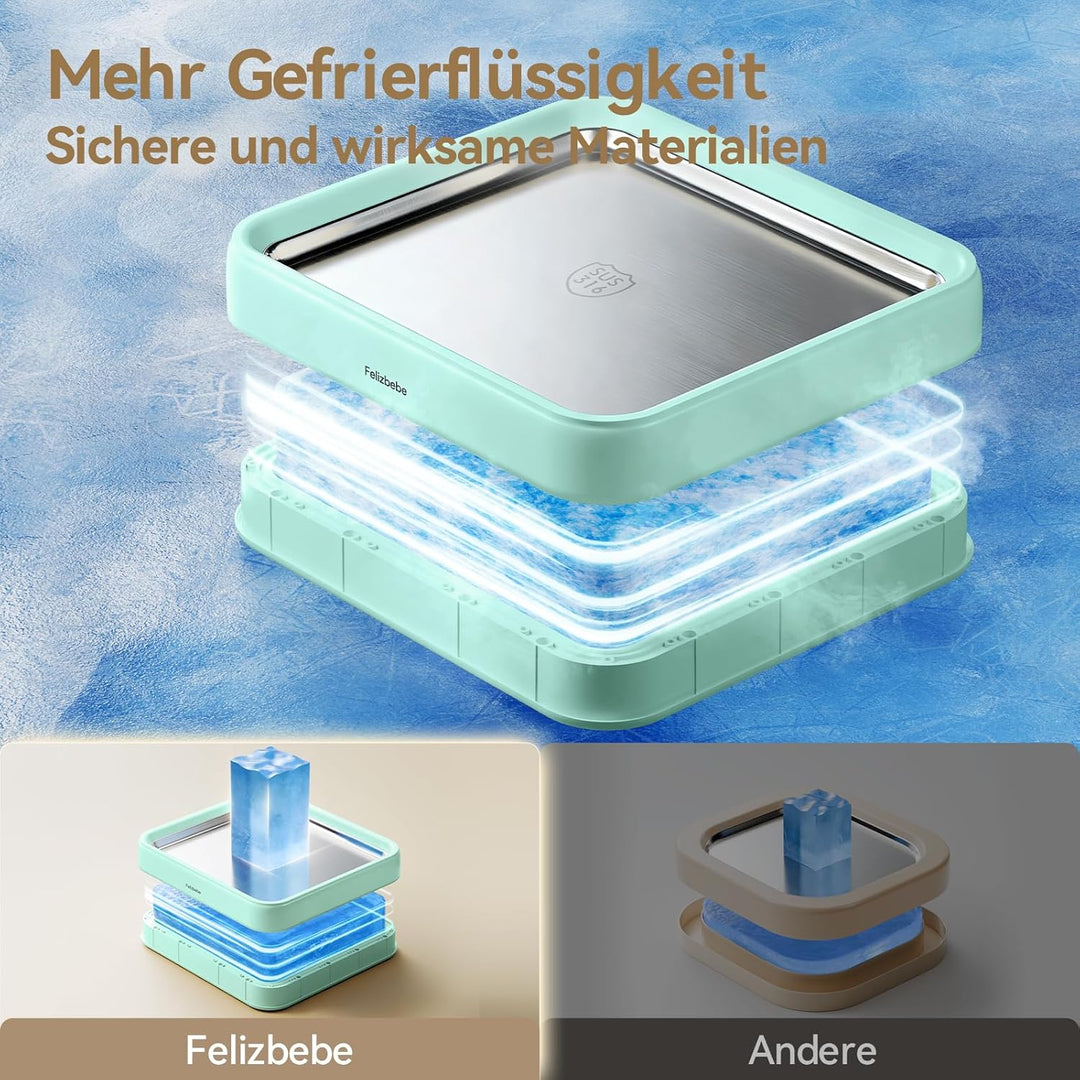 Eisplatte Eis Rolls, SUS316 Lebensmittelqualität, Ice Rolls Maschine Inklusive Deckel & 2 Spatel, DI