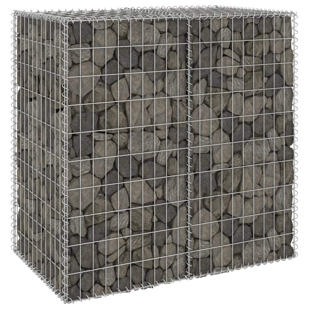Tidyard Gabionenwand mit Abdeckung Gabione Steingabionen Steinkorb Gabionen Wand Drahtkorb Draht Mau