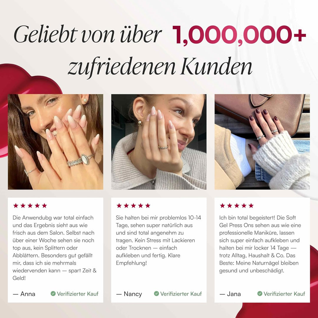 DOONAILS Soft Gel Press On Nails 30er Set Latte Short Square Form Beige Nägel zum Aufkleben Full Cov