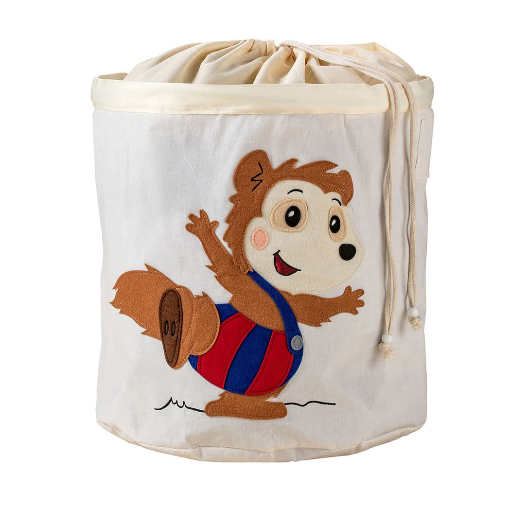 meets "Bobo Siebenschläfer" Wäschekorb zusammenfaltbar für Kinder – Box mit verschliessbarem Kordelz