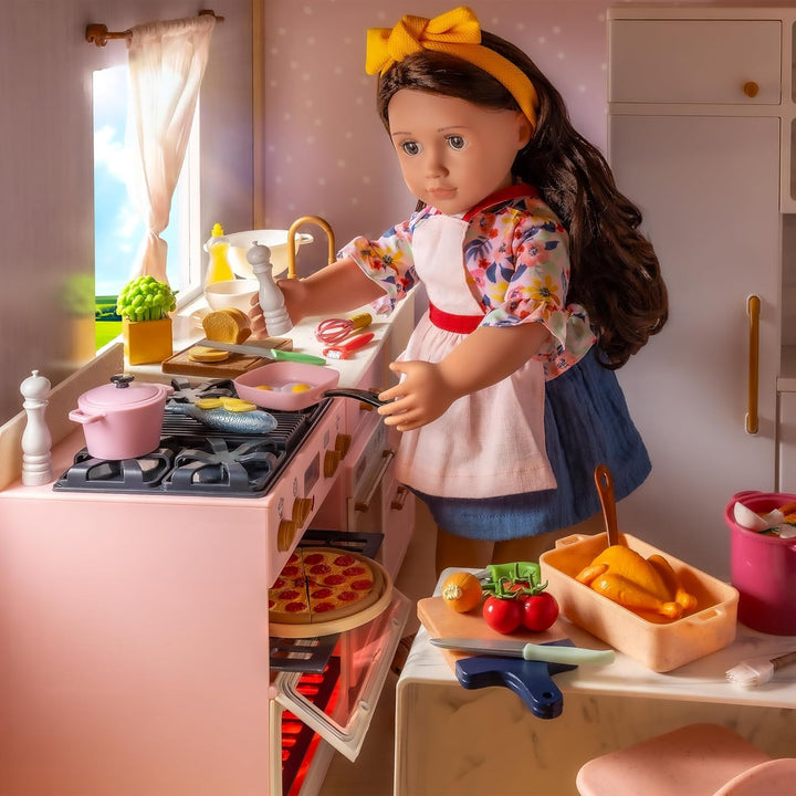 Our Generation - Make & Bake Ofen - Doppelter Backofen Kochen Spielset - Küchenspielzeug & Lebensmit