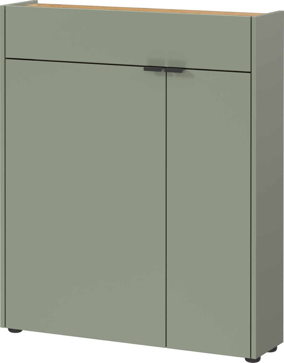 Germania Schuhschrank 1319-629 GW-Ameca, in Taupegrün/Navarra-Eiche-Nb., mit Türdämpfung, 83 x 99 x