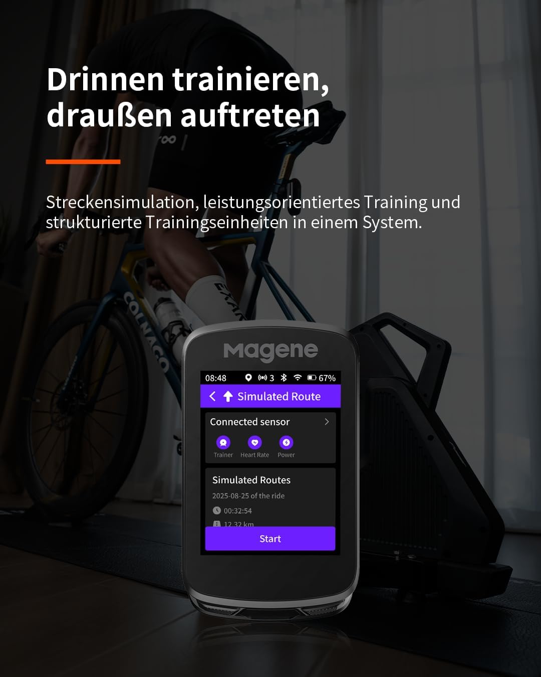 Magene C606 V2 GPS-Fahrradcomputer, Multi-Scenario ClimbPro, WLAN- & Bluetooth-Datenübertragung, Rou