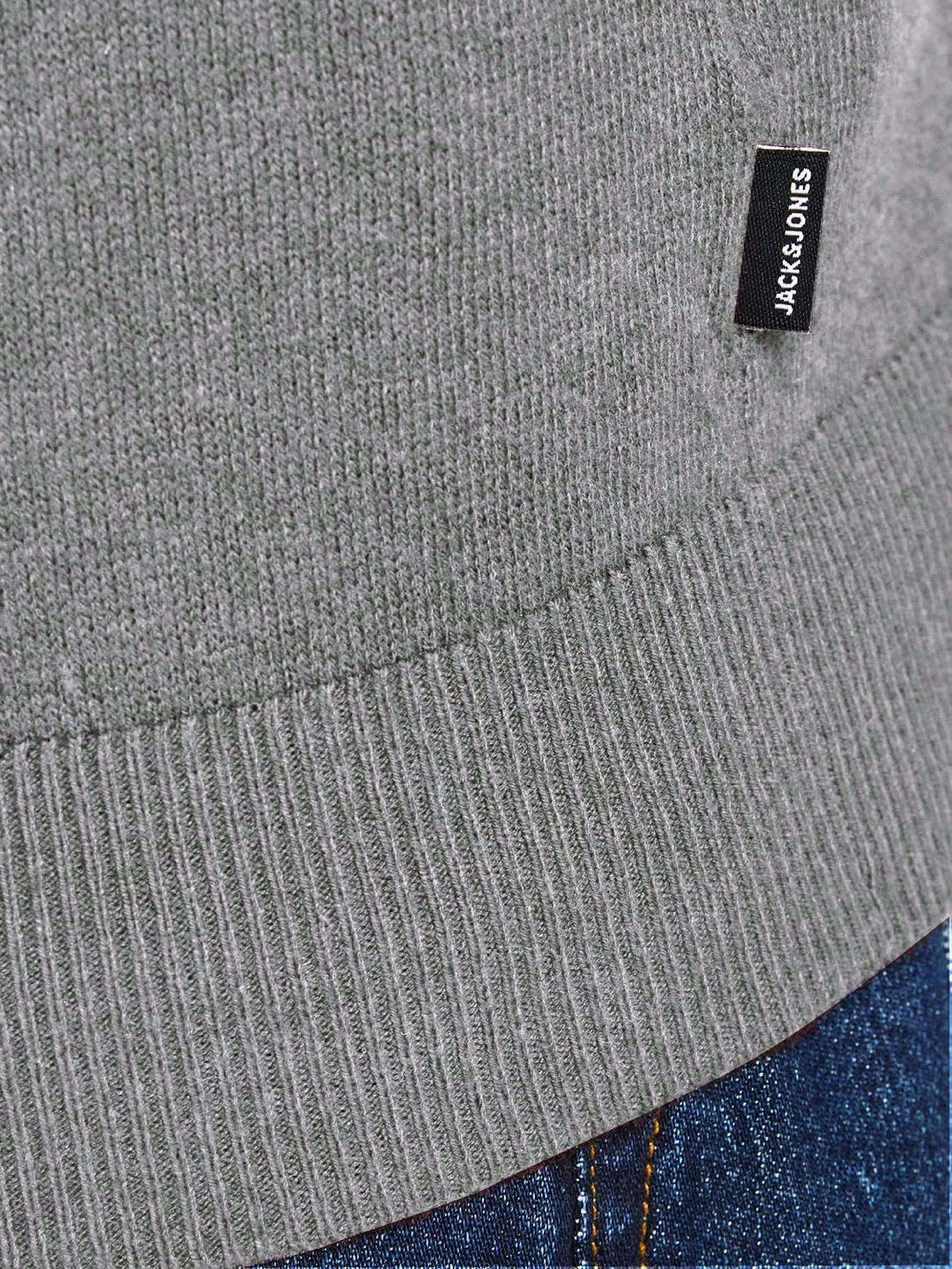 JACK & JONES Emil Knit Roll Neck Jumper M Grey Melange, M Grey Melange