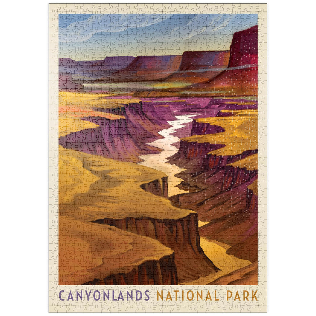 Canyonlands National Park: River View, Vintage Poster - Premium 1000 Teile Puzzle - MyPuzzle Sonderk