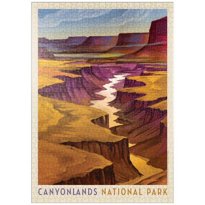 Canyonlands National Park: River View, Vintage Poster - Premium 1000 Teile Puzzle - MyPuzzle Sonderk