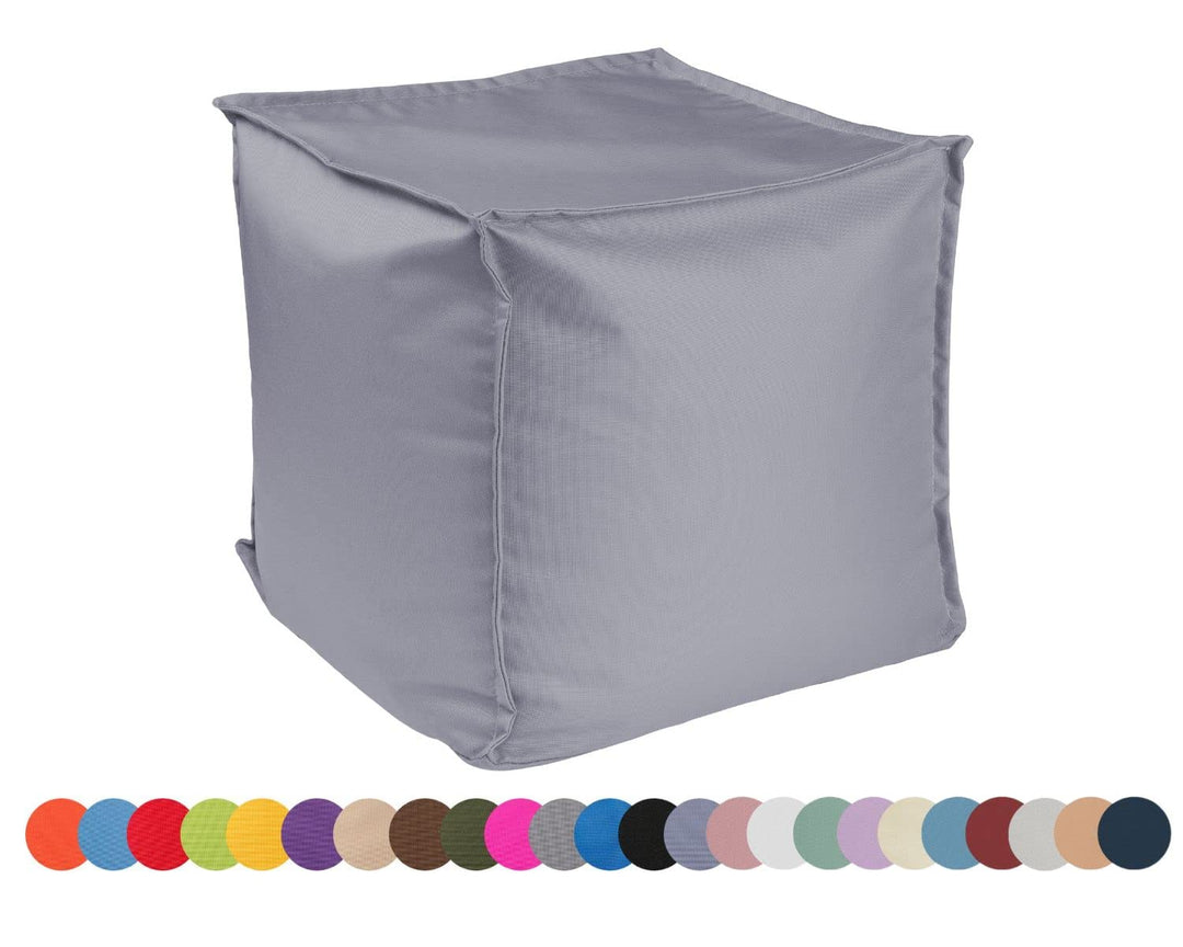chilly pilley Sitzsack Sitzhocker mit EPS-Perlen Füllung 40x40x40cm Fusshocker Sitz-Pouf für Kinder