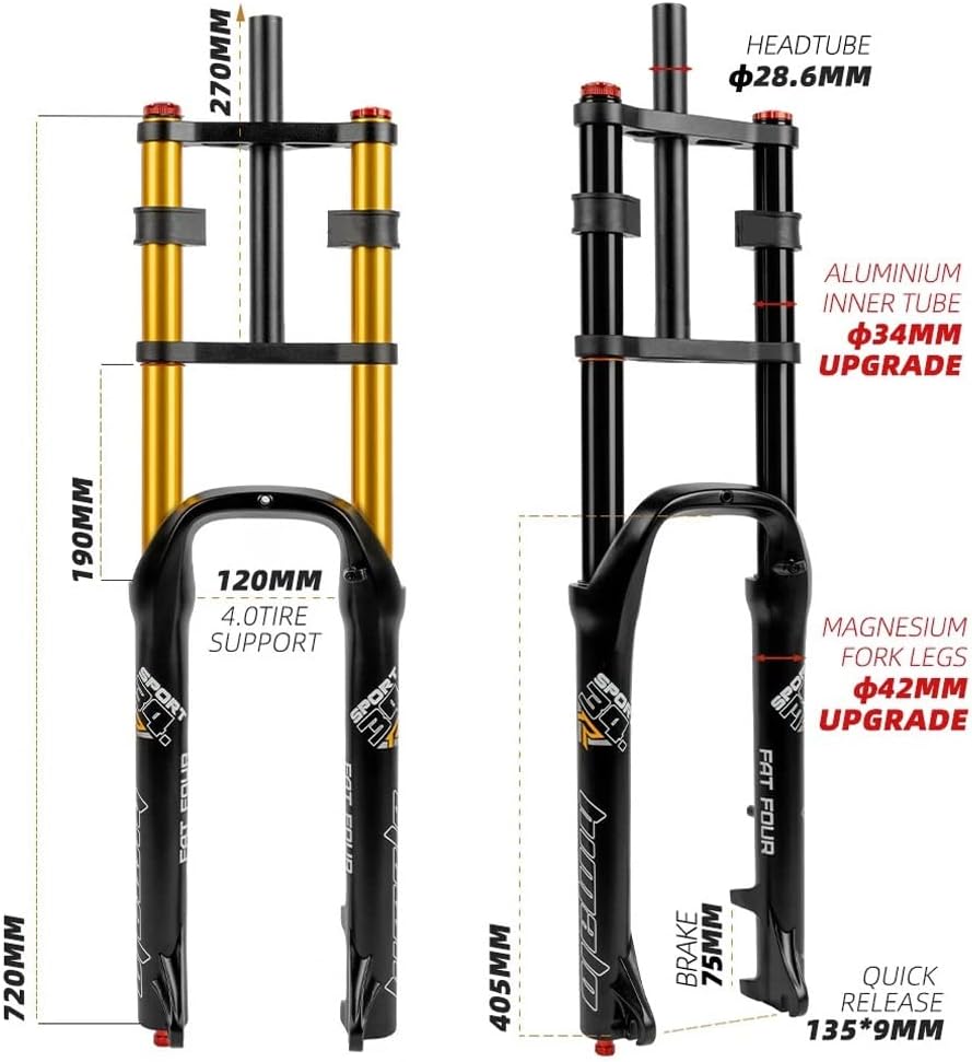 HIMALO 26 Zoll Fahrrad Federgabel 4,0&