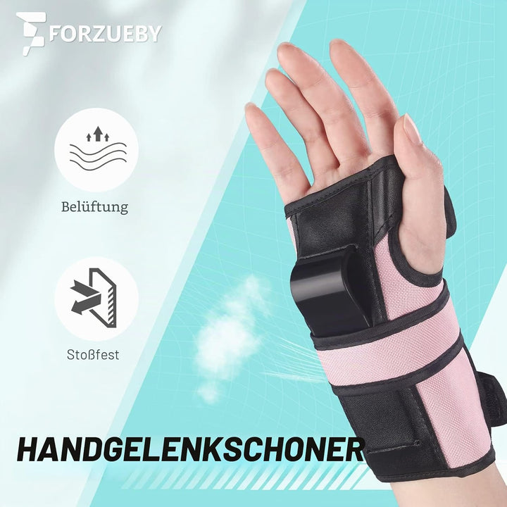 Knieschoner, Ellbogenschützer und Handgelenkschützer für Erwachsene&Kinder Protektoren Set, 6 in 1 S