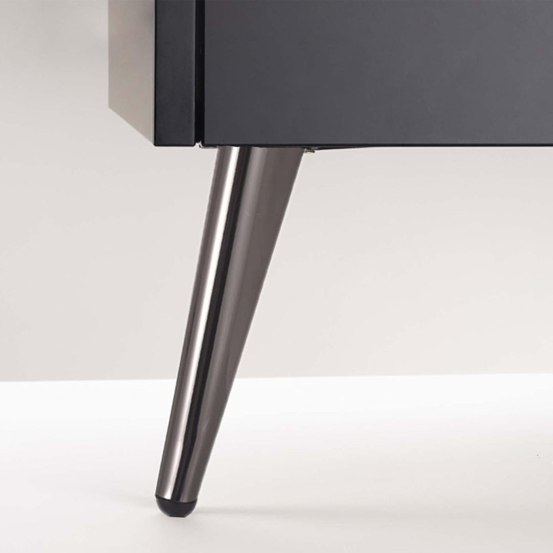 KMERCE 4 Stück Möbelfüsse Metall Dunkelgrau, Schrankfüsse 18cm, Kommodenfüsse, Sofa füsse, Füsse für