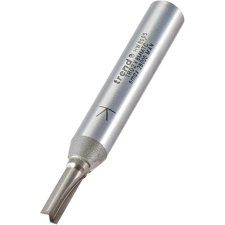 Trend Trade Zweischneidiger Fräser, 8 mm Schaft, 4 mm Schnittdurchmesser, 11 mm Schnittlänge, Hartme