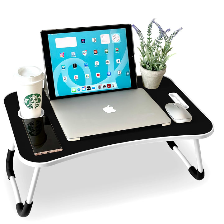 unycos - Klappbarer Laptoptisch, Betttablett, Leseständer, Computertisch, Frühstückstablett, Beistel
