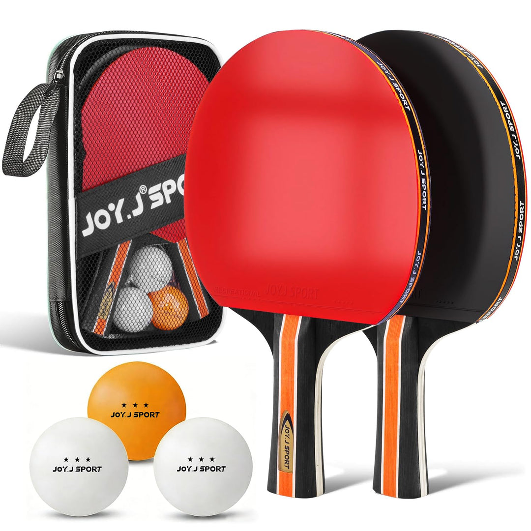 Tischtennisschläger Tischtennis Set mit Tischtennisbälle, Pingpong Set für Kinder Anfänger, Familien