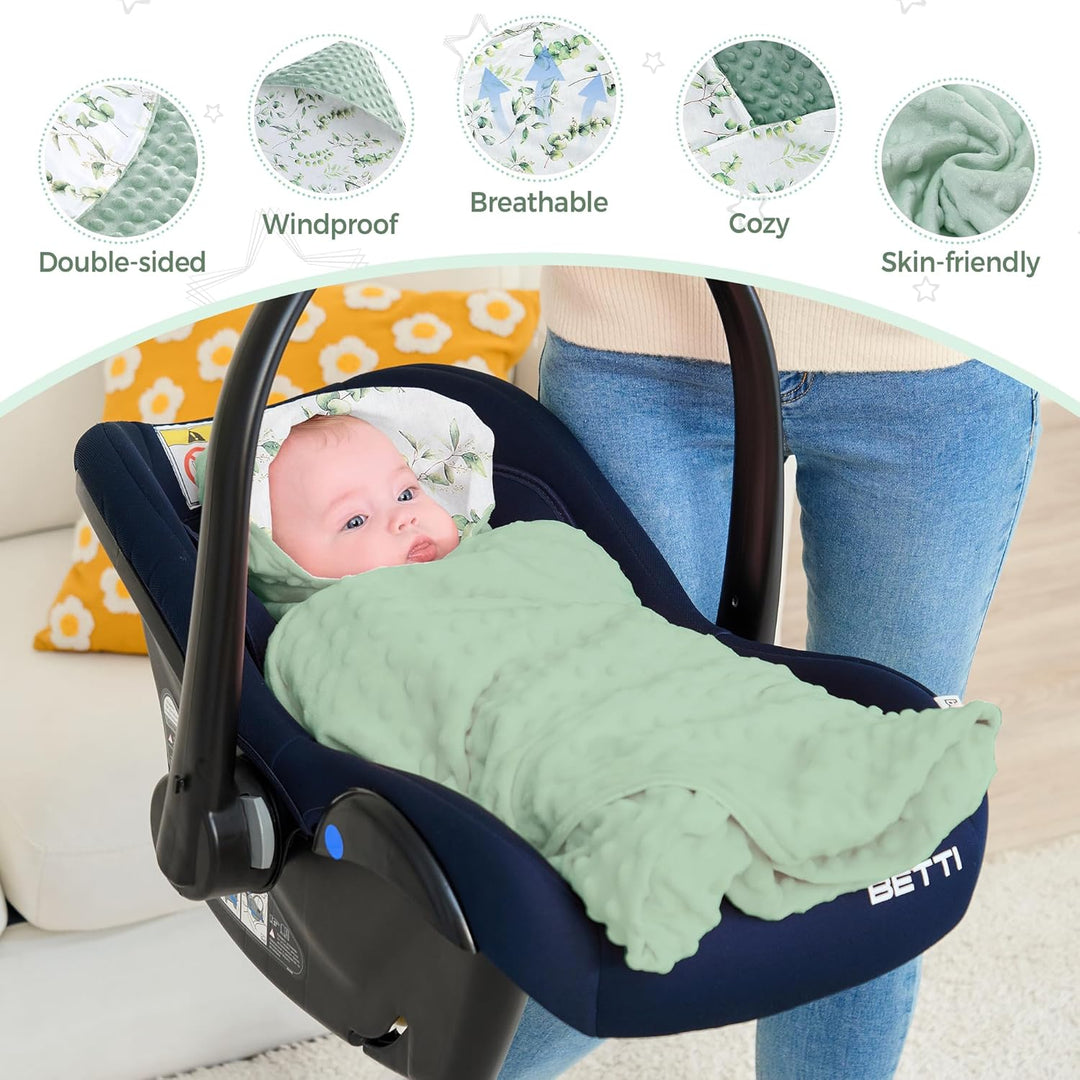 Miracle Baby Einschlagdecke Babyschale Sommer Baumwolle Reversible Decke Universal Kuscheldecke 90x9