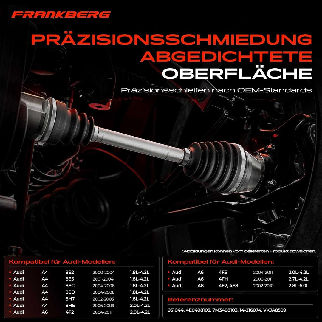 Frankberg 1x Gelenksatz Vorne Getriebeseitig Kompatibel mit A4 8E2 B6 1.8L 2000-2004 A4 8EC B7 1.8L-