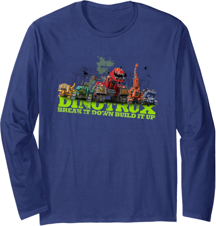DinoTrux Bauen Sie den Aufbau auf Langarmshirt