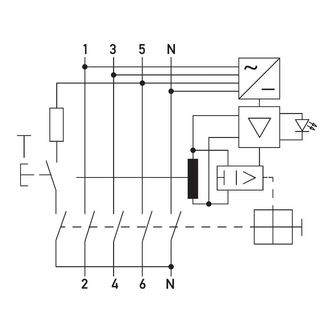 FI-Schalter 4pol.63A0,03ATypB SK Nrechts DOEPKE DFS4 063-4/0,03-B SK