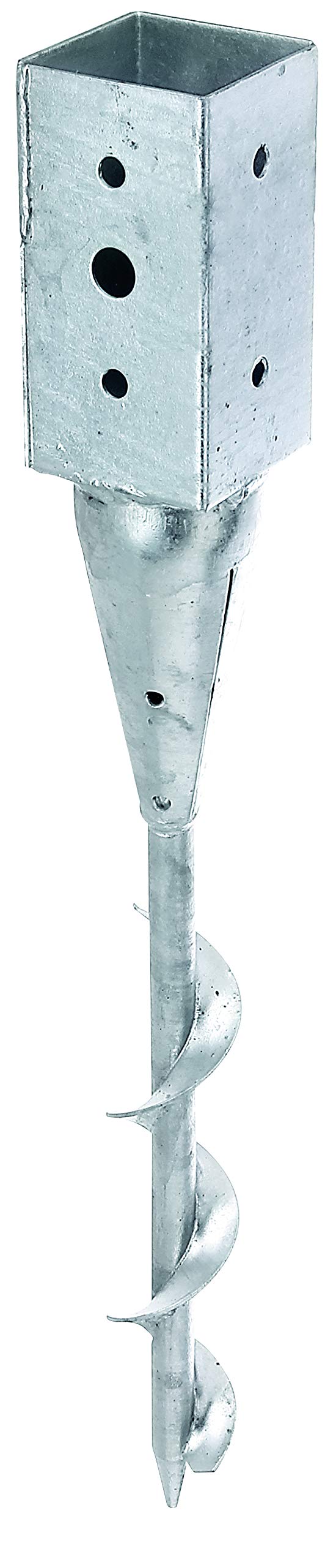 Alberts 208370 Einschraub-Bodenhülse | für Vierkantholzpfosten | feuerverzinkt | 71 x 71 mm | Gesamt