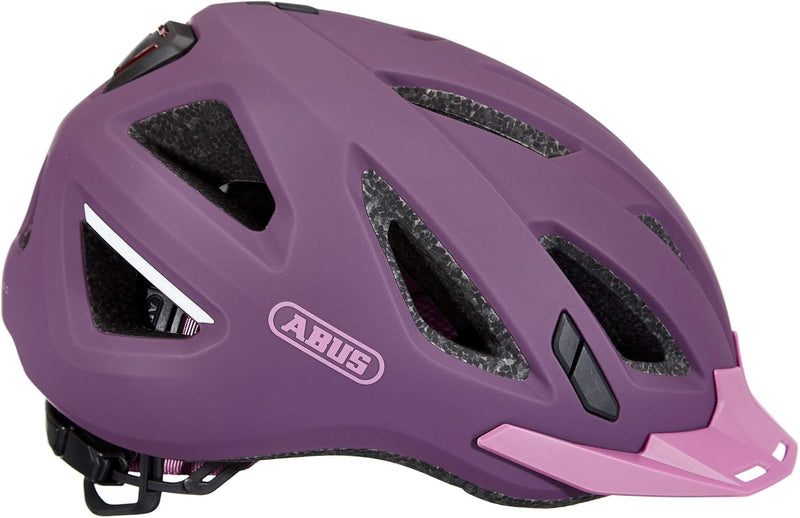 ABUS Stadthelm Urban-I 3.0 - Fahrradhelm mit Rücklicht, Schirm und Magnetverschluss - für Damen und