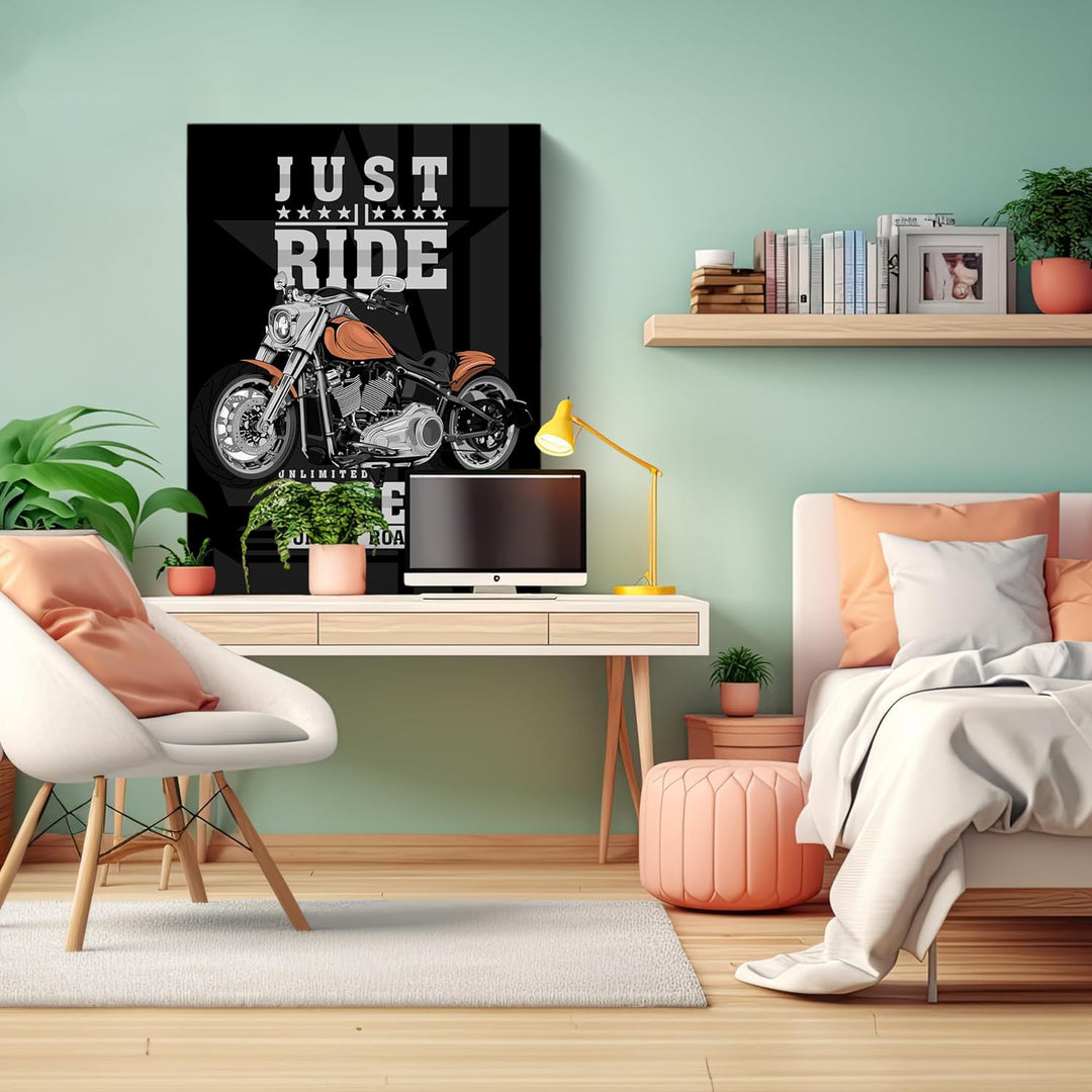 wandmotiv24 Leinwandbild Sport, 100x75cm, Hochformat, Motorrad, Deko, Bilder auf Leinwand, Wanddeko,