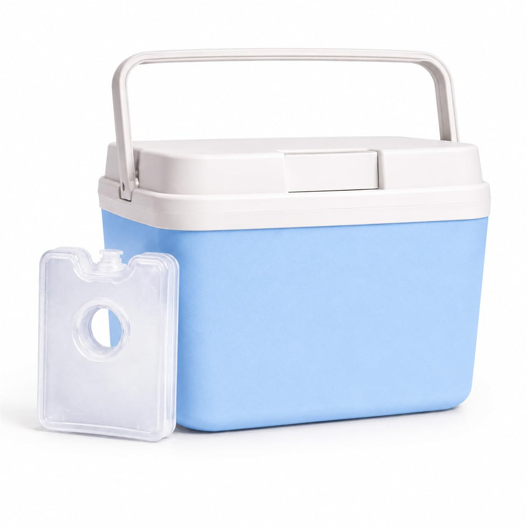 Kühlbox 15 Liter mit mobilen Kühlakku/Kühlelement für extra Lange Kühlung - Kühltasche/Thermobox Bla