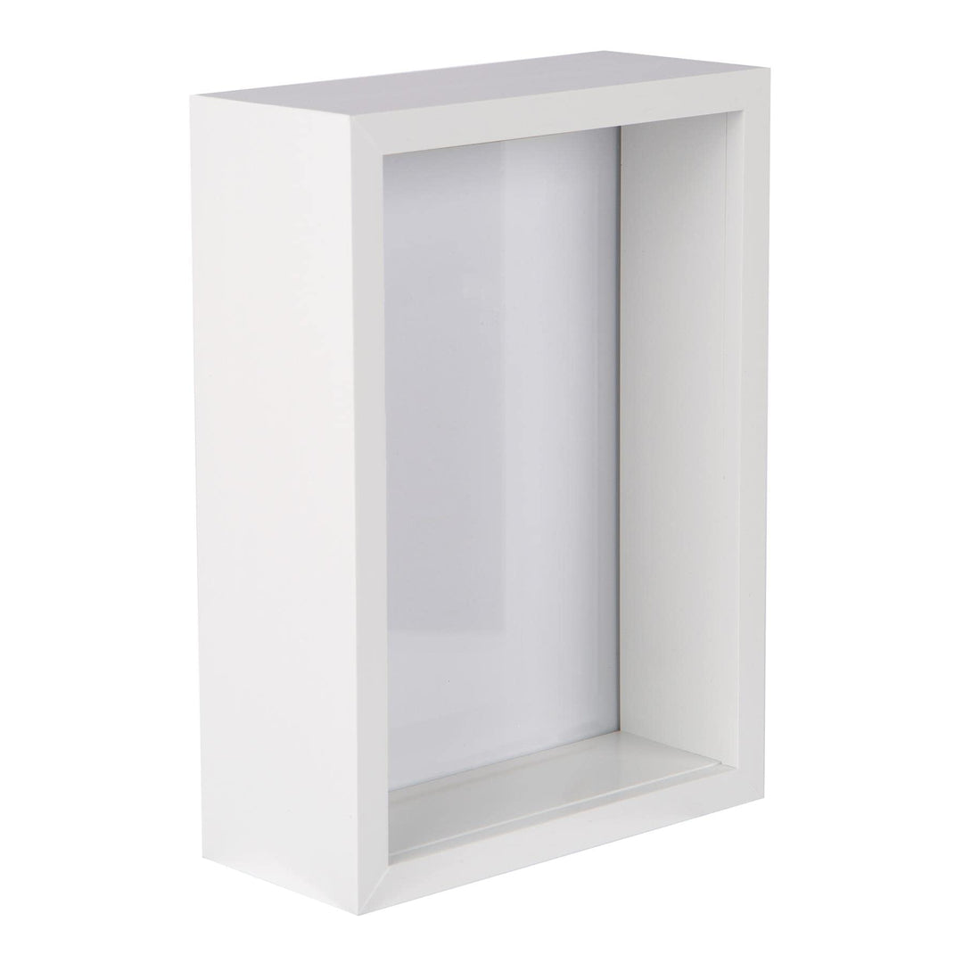 Nicola Spring 3D Deep Box Fotorahmen - 5" x 7" - Weiss