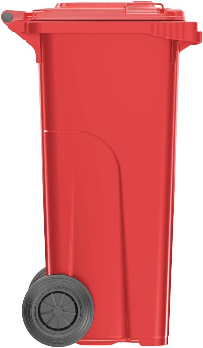 Müllgrossbehälter 120l rot a.Niederdruck-PE Rad-D.200mm