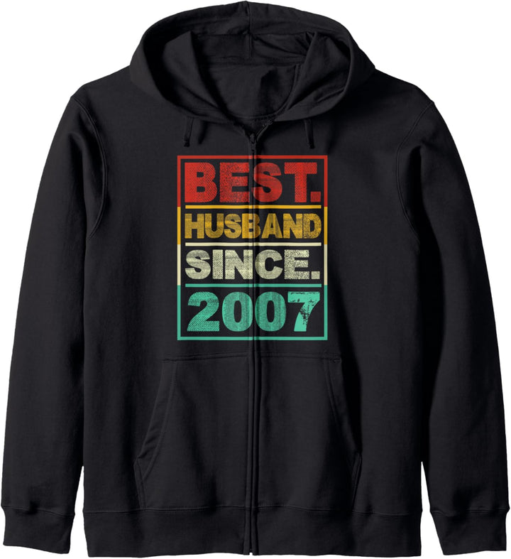 Best Husband Since 2007 12. Hochzeitstag für Ehemann Ehefrau Kapuzenjacke