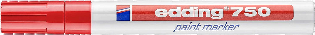 edding 750 Lackmarker - rot - 10 Stifte - Rundspitze 2-4 mm - Lackstift zur Markierung und Beschrift