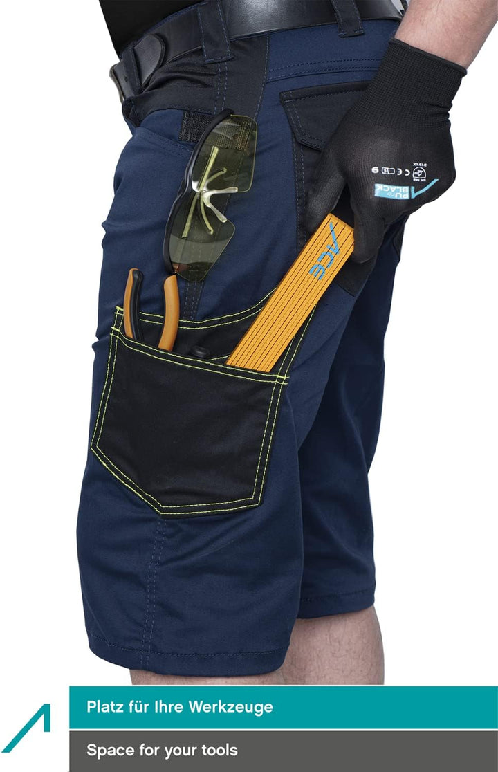 ACE Genesis Herren-Arbeits-Hose kurz - Männer-Cargo-Hosen für die Arbeit - Shorts mit Stretch-Bund 4