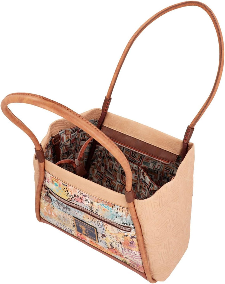 Anekke Damen Bedruckte Tote Tasche mit Umhängetasche Shopper, bunt
