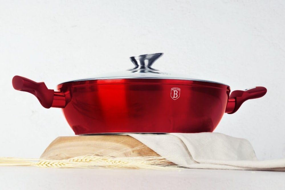 Berlinger Haus - BH/7110 - Wok mit Cover, 30 cm, Bordeaux Edition Online Metallic