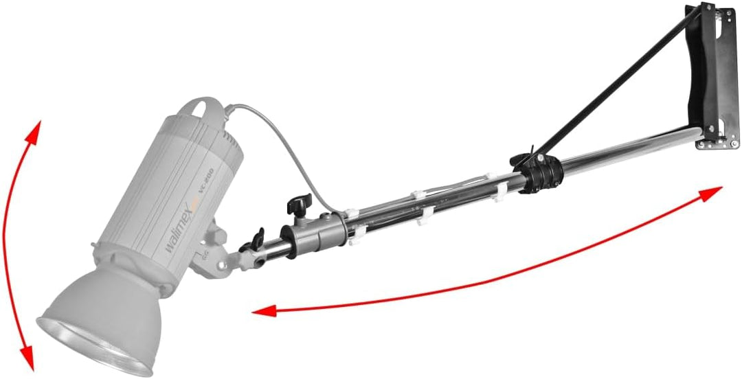 Walimex Pro Wand-Lampenstativ ohne Kurbel, ohne Kurbel