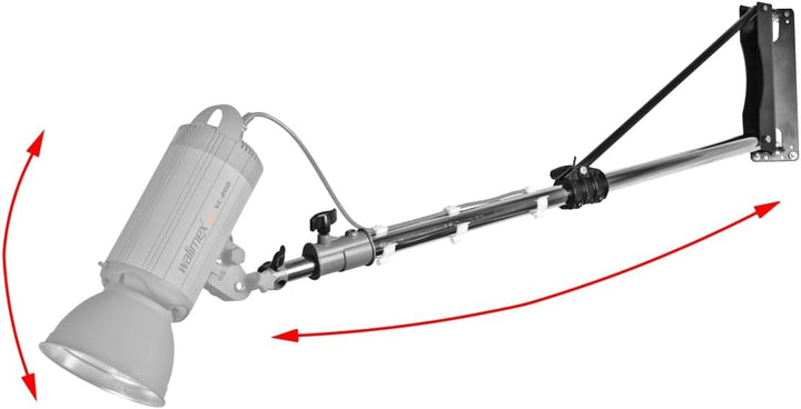 Walimex Pro Wand-Lampenstativ ohne Kurbel, ohne Kurbel