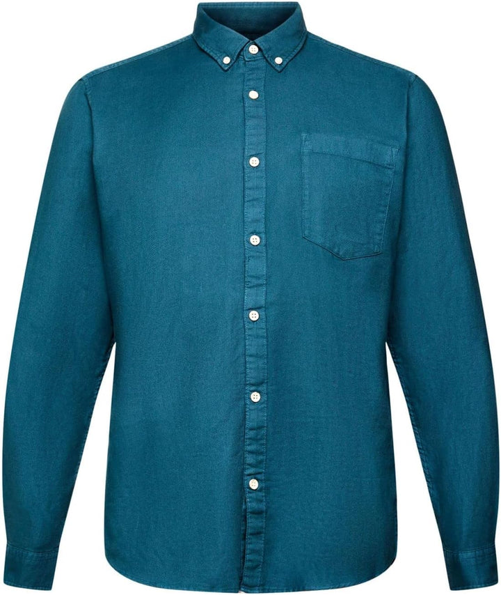ESPRIT Button-Down-Hemd aus Baumwolle L Dark Turquoise, L Dark Turquoise