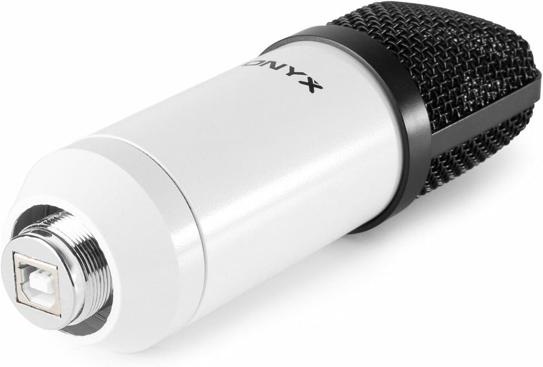 Vonyx CM300W Kondensatormikrofon, Studiomikrofon, USB Mikrofon, Microphone, mit klappbarem Ständer,