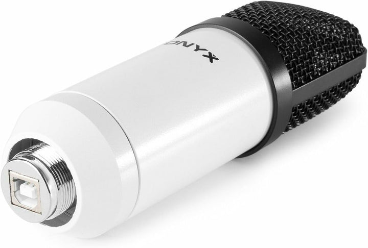 Vonyx CM300W Kondensatormikrofon, Studiomikrofon, USB Mikrofon, Microphone, mit klappbarem Ständer,