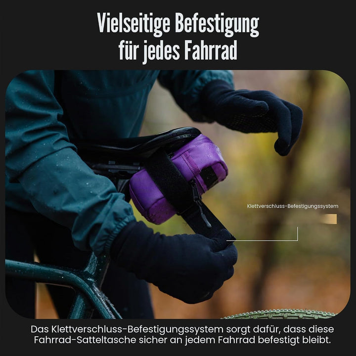 Lumiere &amp; Co. Ultra Kleine Fahrradsatteltasche – 0,2L | 5″ × 3″ × 1″ | Sehr minimalistisches Design,