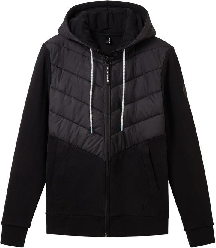 TOM TAILOR Herren Sweatshirt S 29999 - Black, S 29999 - Black