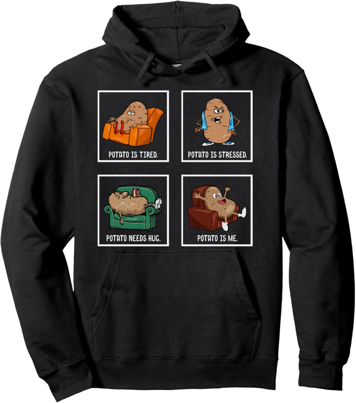 Potato Day Pun Meme Cute Yam Vegan Vegetarisches Gemüse Pullover Hoodie