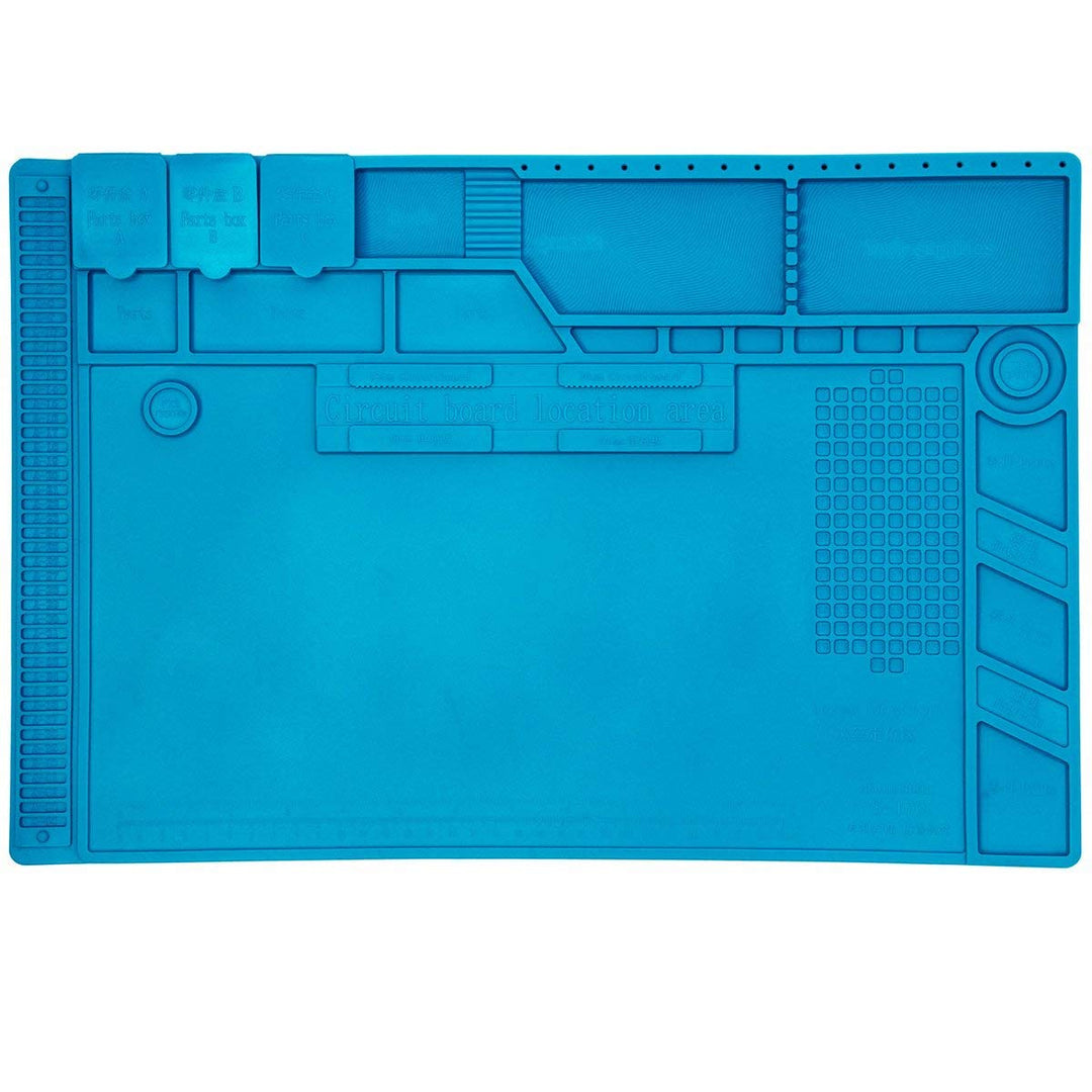 Minadax XL Lötmatte 48 x 31.8cm - Silikonmatte 500°C Hitzebeständige Reparaturmatte - Rutschfest