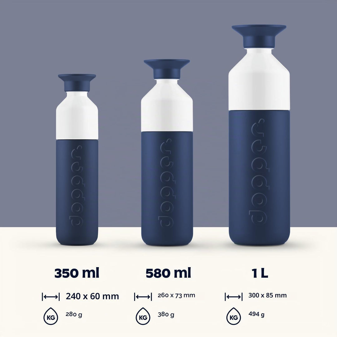 Dopper Insulated 1L Thermosflasche Breaker Blue - Doppelwandig, auslaufsicher, hält 24h kalt/9h heis
