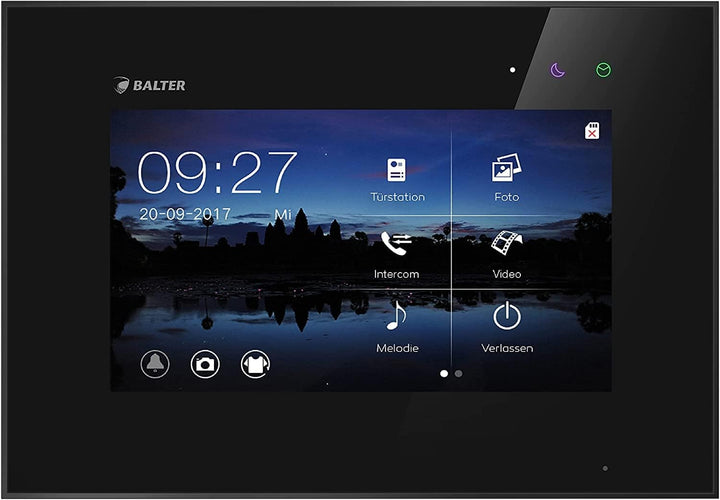Balter EVO Video Türsprechanlage, Touchscreen, 4X 7 Zoll Monitor, Smartphone App, 2-Draht Bus, Türst