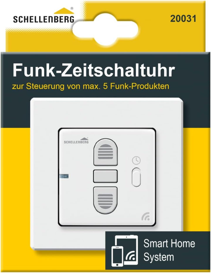 Schellenberg 20031 Smart-Home Funk Zeitschaltuhr Steuerung für Rolläden, Licht, Steckdosen und Marki