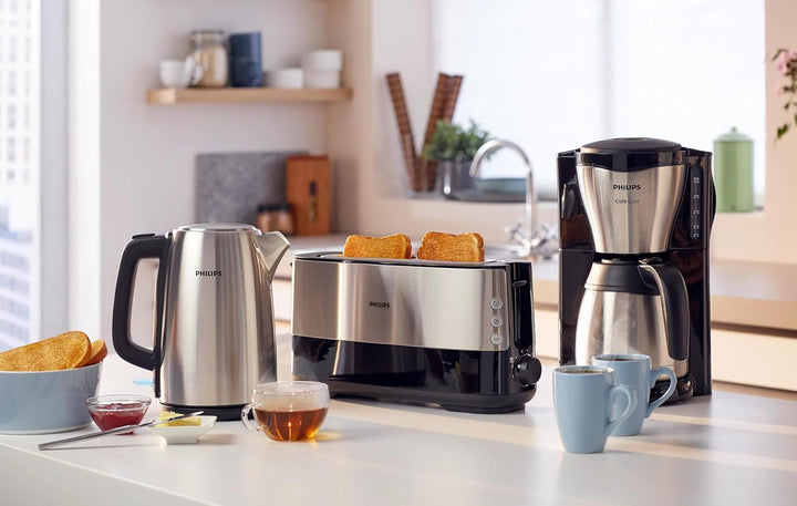 Philips Viva Collection Wasserkocher, Tassenanzeige, Mikro-Sieb-Filter, Flaches Heizelement, Mehrstu