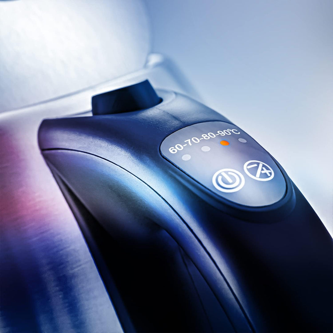 TZS First Austria Edelstahl Wasserkocher 2200W, 1,7 L, Temperatureinstellung 60-100 Grad, Warmhaltef
