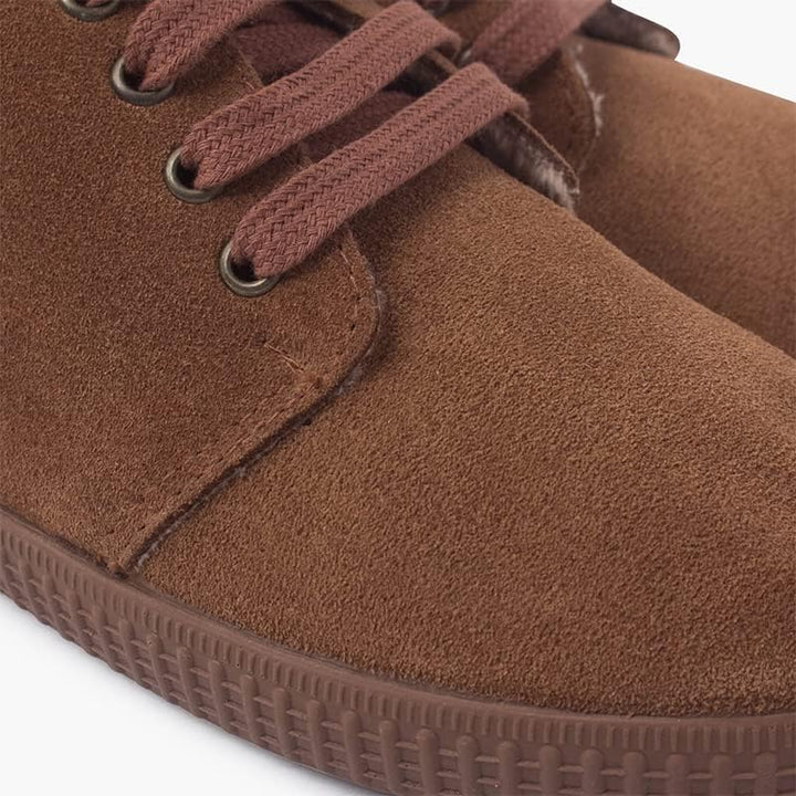 Pisamonas Stiefel mit Innenfell und Schnürsenkeln 22 EU Kamel, 22 EU Kamel
