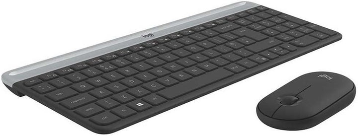 Logitech MK470 Slim Combo Kabelloses Tastatur-Maus-Set, 2.4 GHz Verbindung via Nano-USB-Empfänger, 1