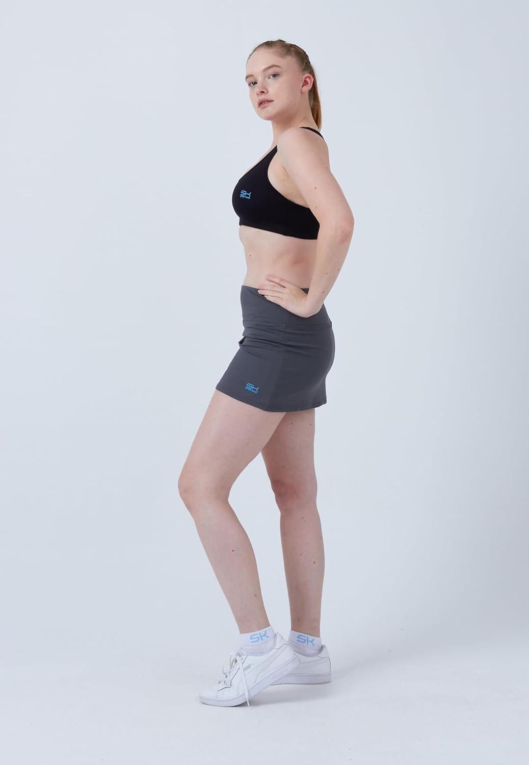 Sportkind Mädchen & Damen Tennis, Hockey, Golf, Padel, Basic Skort, Rock mit Innenhose, atmungsaktiv