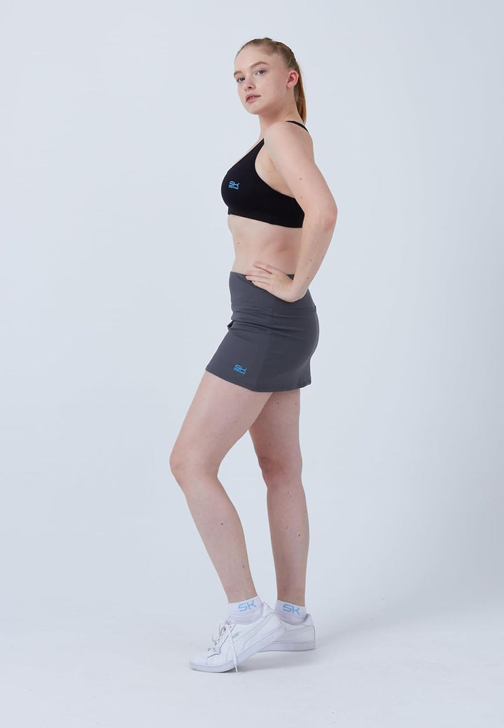 Sportkind Mädchen & Damen Tennis, Hockey, Golf, Padel, Basic Skort, Rock mit Innenhose, atmungsaktiv